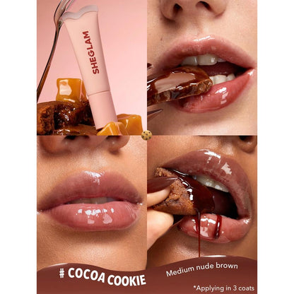 Sheglam Crystal Glaze Lip Gloss in Cocoa Cookie 514