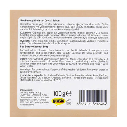 Bee Beauty Coconut Bar Soap Hydrating Cleanser 100g