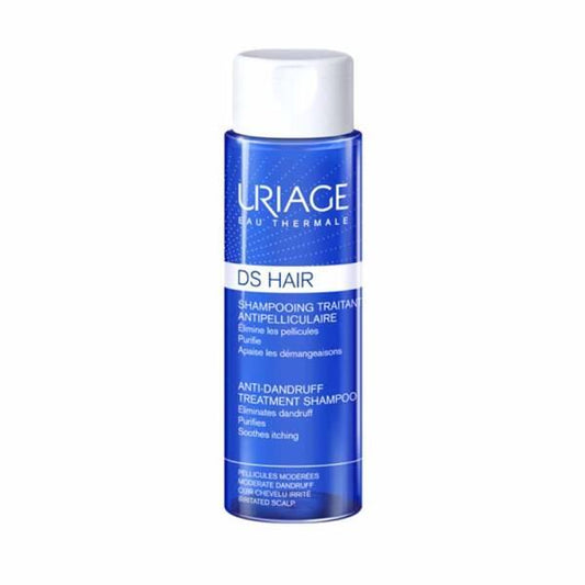 Uriage DS Hair Anti-Dandruff Treatment Shampoo - Gentle Zinc Formula for Dry, Oily, Sensitive Scalp - Soothes Itching, Removes Flakes, 6.76 fl oz