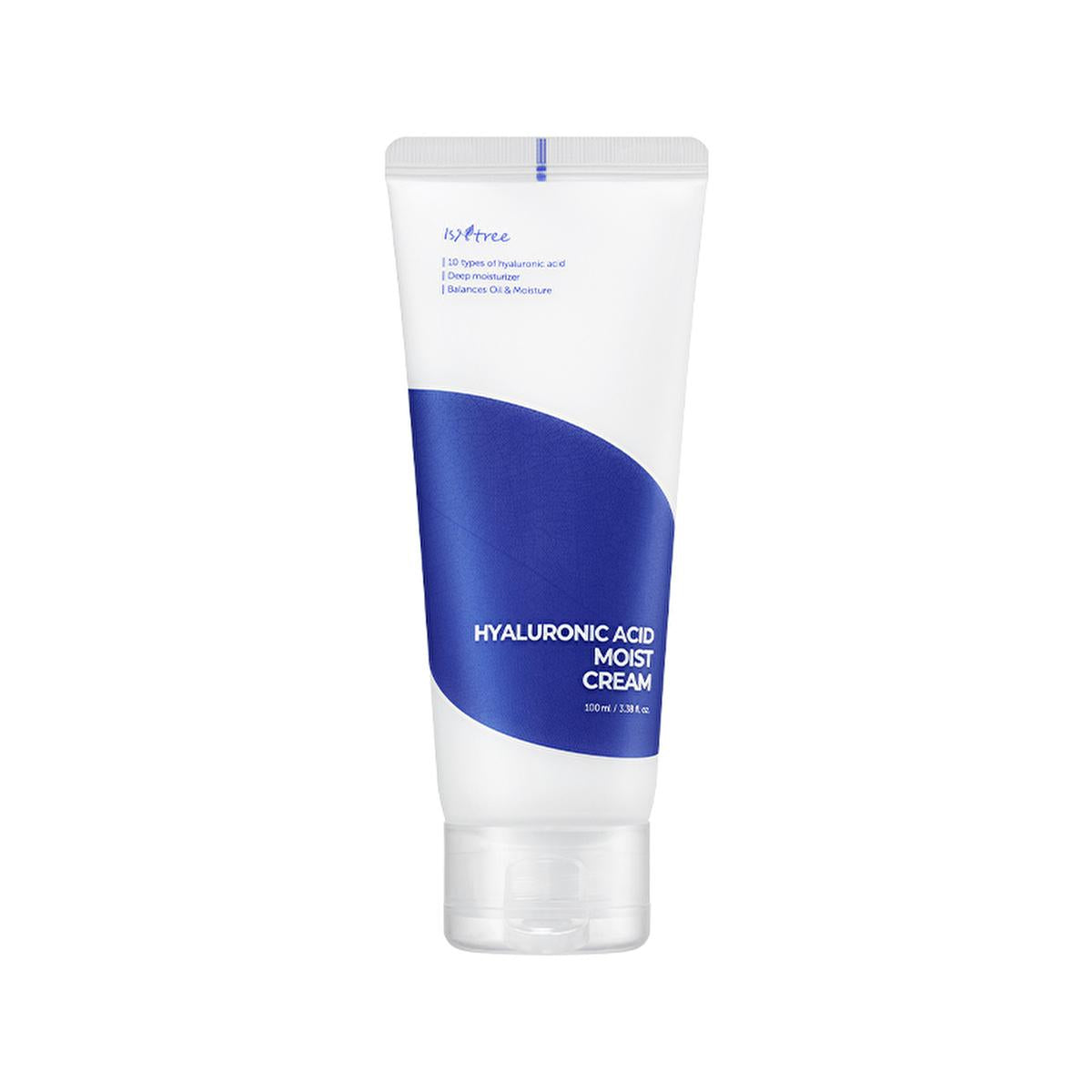 Isntree Hyaluronic Acid Moisturizing Cream - 10 Types HA for Intense Skin Hydration - K-Beauty Face Cream, Dermatologically Tested, 100ml