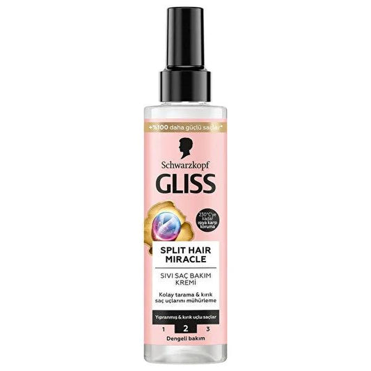Gliss Split Hair Miracle Liquid Hair Cream - Repairs Split Ends, Nourishes & Softens Hair, 6.76 fl oz