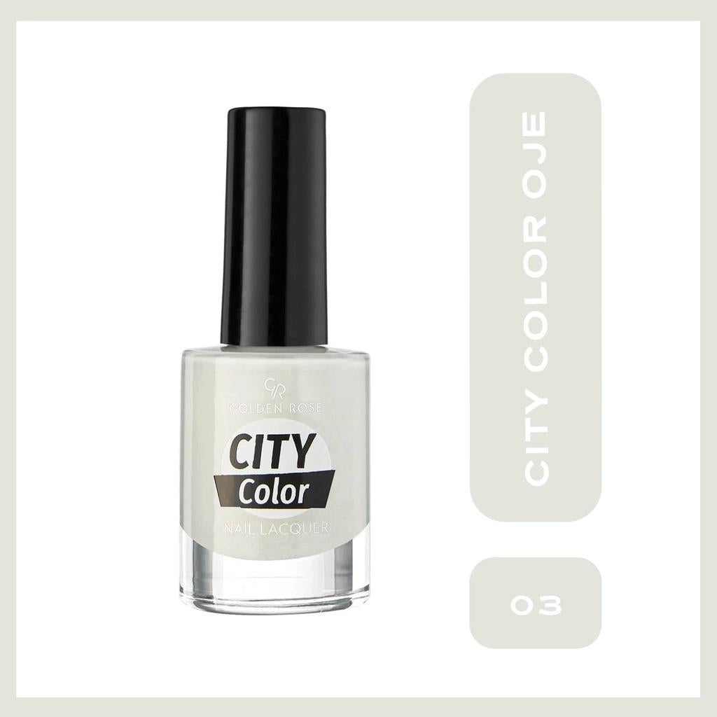 Golden Rose City Color Nail Lacquer Shade 03 Glossy Finish