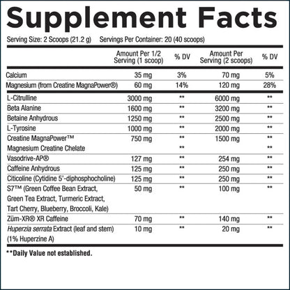 Core Nutritionals Fury Next Generation Pre-Workout, 20/40 Servings