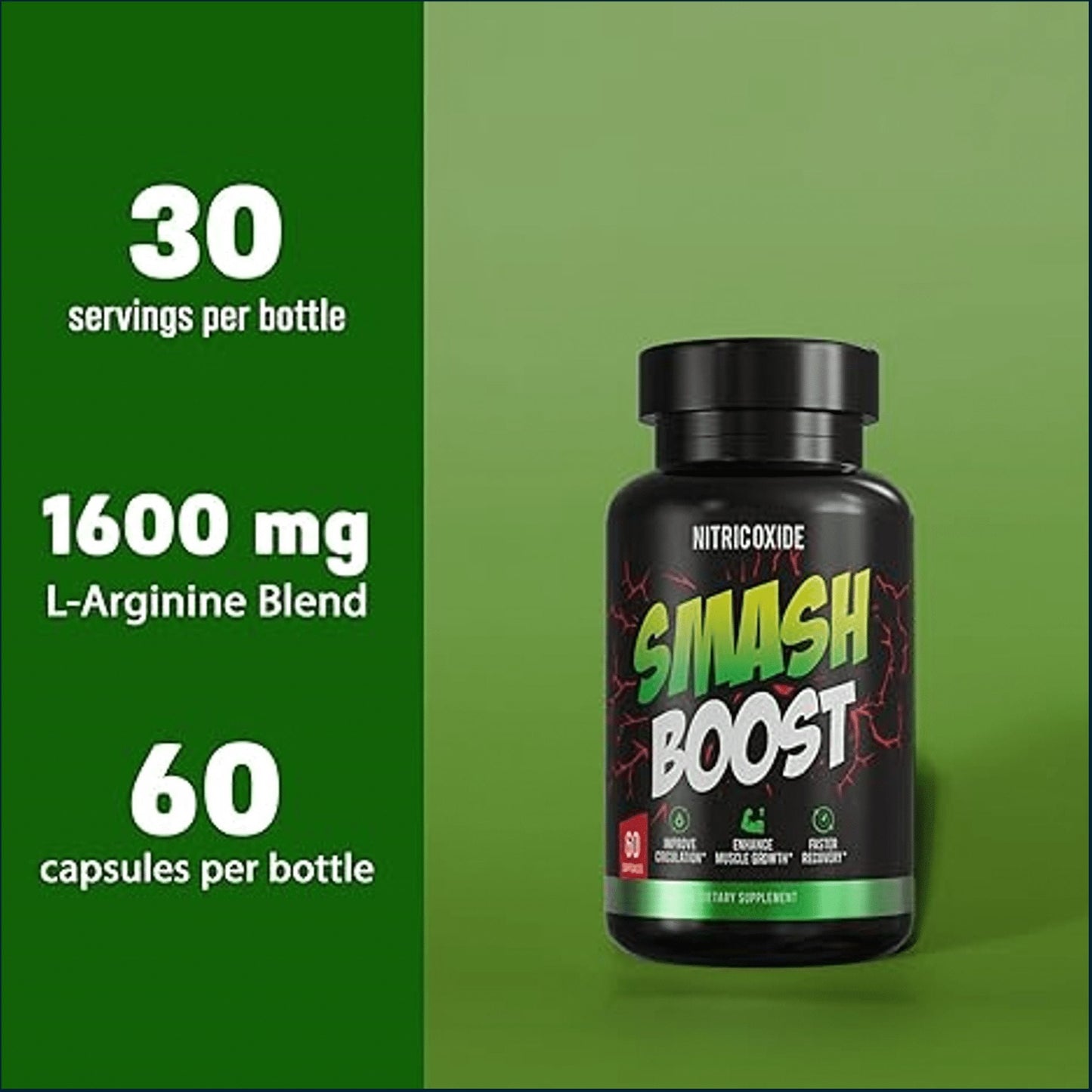 Smash Boost Nitric Oxide Booster, 60 Capsules