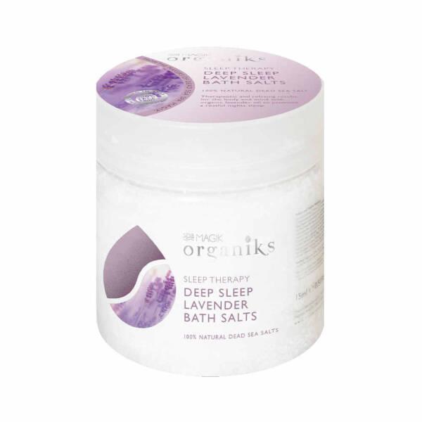 Dead Sea Spa Magik Organiks Deep Sleep Lavender Bath Salts - Natural Relaxation & Hydration for Stress Relief