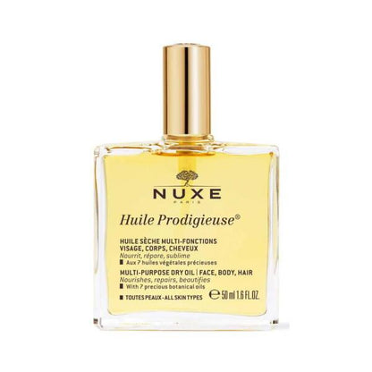 Nuxe Huile Prodigieuse Nourishing Dry Oil for Face, Body, and Hair - Natural, Multi-purpose Skincare & Haircare