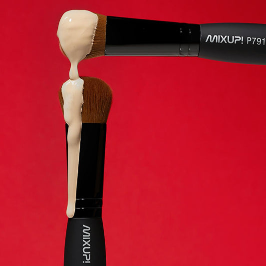 Mixup Vegan Cruelty-Free Foundation Makeup Brush for Liquid & Cream - Soft Touch & Natural Effect Bristles