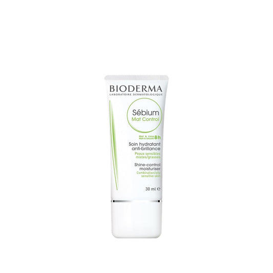 Bioderma Sebium Mat Control Anti-Shine Face Cream for Oily Skin - 30ml Mattifying Moisturizer