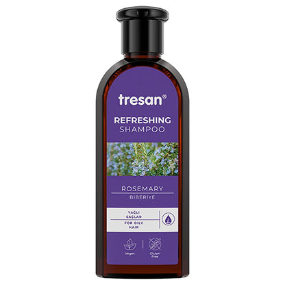 Tresan Rosemary Shampoo for Oily Hair - Nourishing, Gluten-Free, Paraben-Free, Daily Use - 10.14 fl oz