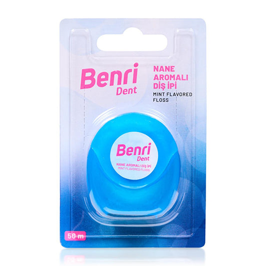 Benri Dent Dental Floss 50m for Effective Oral Hygiene & Interdental Cleaning