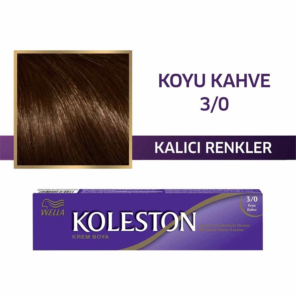 Koleston Tube Hair Color Dark Brown 3.0 for Rich Shine 1 Count