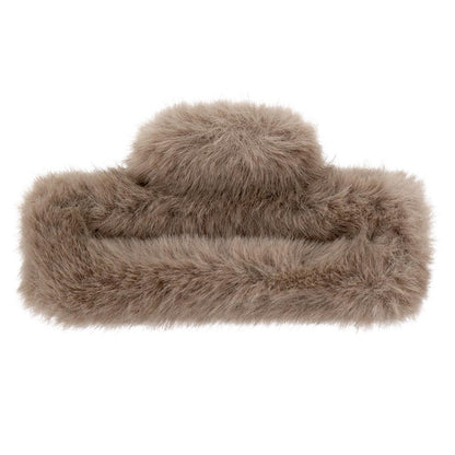 Eklips Rectangular Claw Clip in Mink for Secure Hold