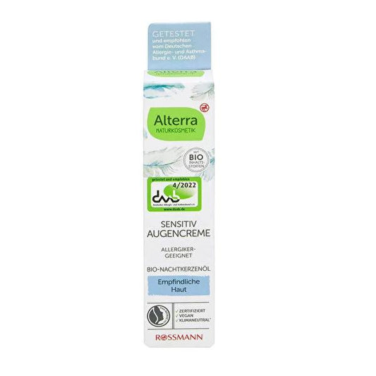 Alterra Fragrance-Free Eye Cream: Soothe & Hydrate Sensitive Skin with Organic Apricot & Evening Primrose Oil - Vegan, Natural, Allergy-Friendly