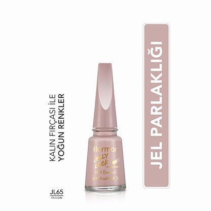 Flormar Jelly Look Its a Girl Nail Polish: High Pigment, Long Lasting, Shiny Pink Gel Nail Polish for Salon-Quality Nails at Home