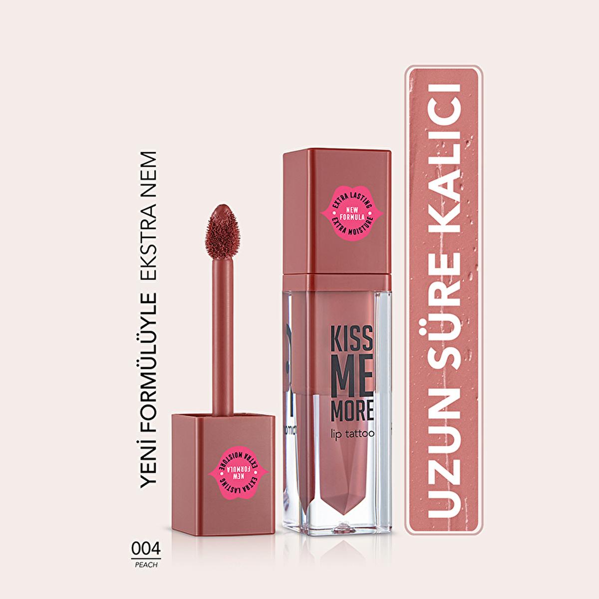 Flormar Kiss Me More: Long Lasting Liquid Matte Lipstick - Peach 004 | Transfer-Proof, Moisturizing, Highly Pigmented Lip Color