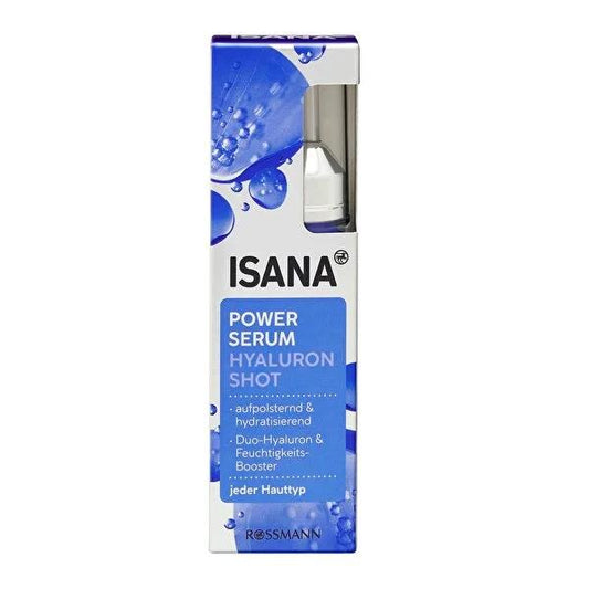 Isana Hyaluronic Acid Serum - Intensely Hydrating, Anti-Aging Face Serum for All Skin Types, Moisturizing and Firming