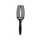 Olivia Garden Fingerbrush Care: Iconic Nylon Bristle Vented Hair Brush for Detangling, Styling & Healthy Hair - Black, Medium