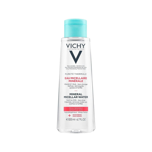 Vichy Purete Thermale Mineral Micellar Water for Face and Eye Area - Gentle Facial Cleanser for Sensitive Skin, 6.76 fl oz