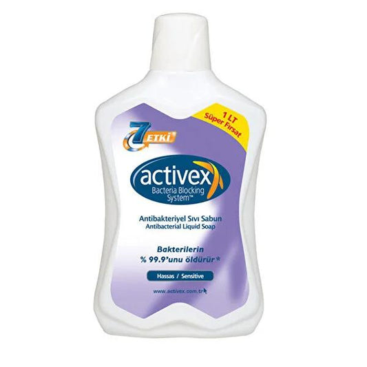 Activex Liquid Hand Soap for Sensitive Skin: Kills 99.9% Bacteria - Gentle, Antibacterial, Hygienic Hand Wash - 1 Liter Refill