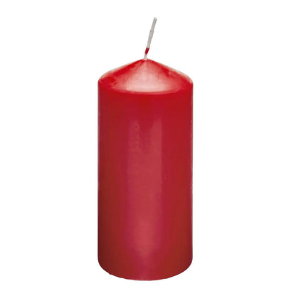 Rubin Licht Red Cylinder Candle for Cozy Home Decor, 150x75 mm