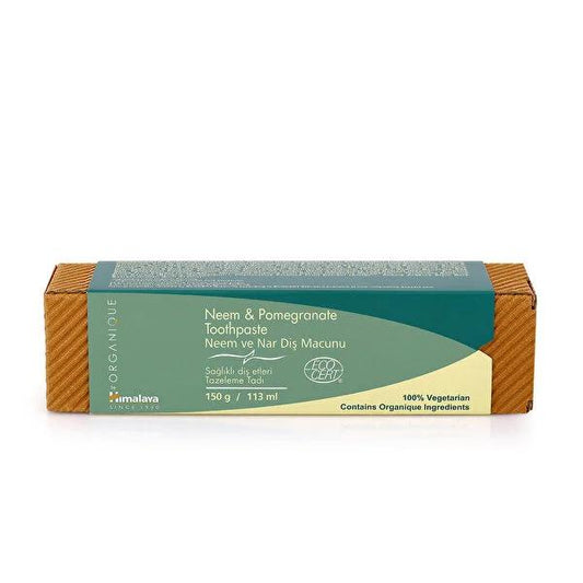 Himalaya Organic Neem and Pomegranate Toothpaste - ECOCERT Certified, Vegetarian