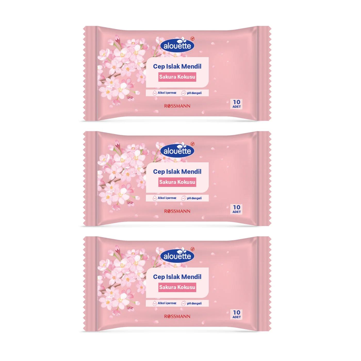Alouette Sakura Pocket Tissues Soft Cherry Blossom Scent 3x10 Pack