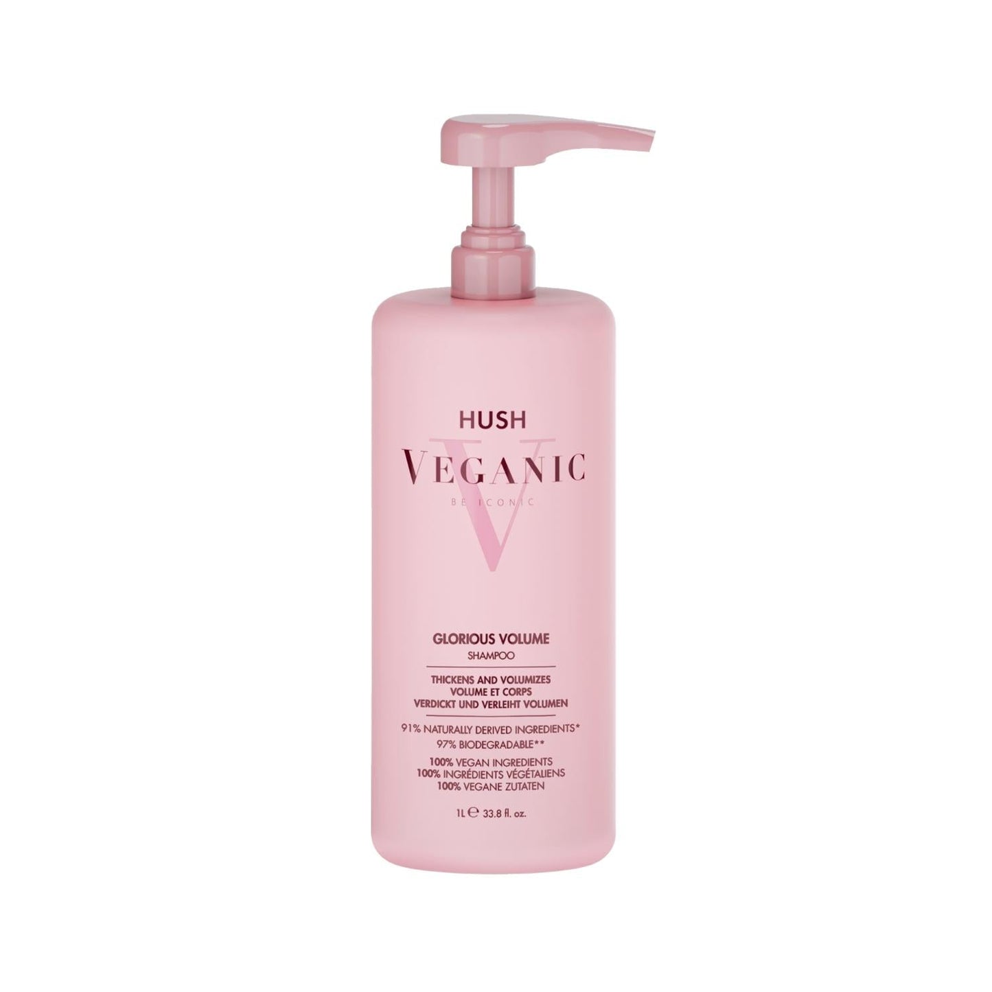 Hush Veganic Glorious Volume Shampoo for Fine Hair 1000 ml