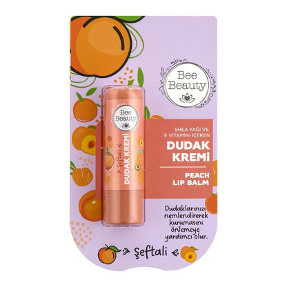 Bee Beauty Peach Lip Balm for Dry Lips 5g