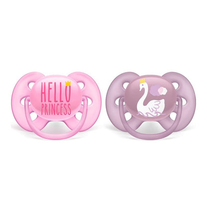 Philips Avent Ultra Soft Baby Pacifier for Sensitive Skin (6-18m) - Soothes & Comforts with Silky Silicone & Sterilizable Case