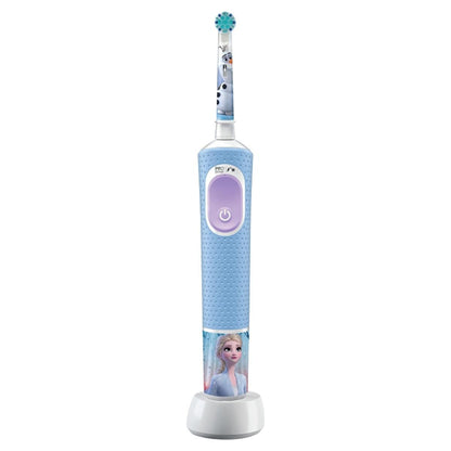 Oral-B Electric Toothbrush for Kids - D100 Frozen Edition, Rechargeable, Gentle Cleaning, 2 Brushing Modes