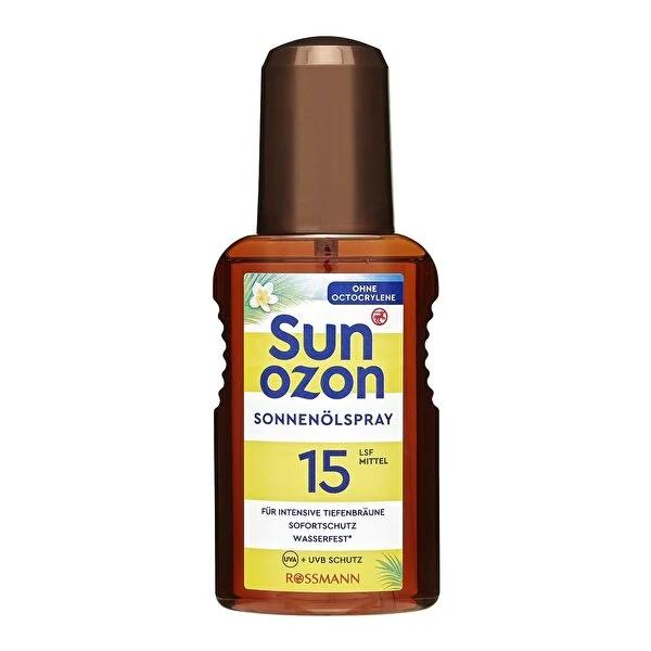 Sunozon Sunscreen Oil SPF 15 - Water-resistant, Dermatologically Tested Sun Protection for Normal to Tanned Skin