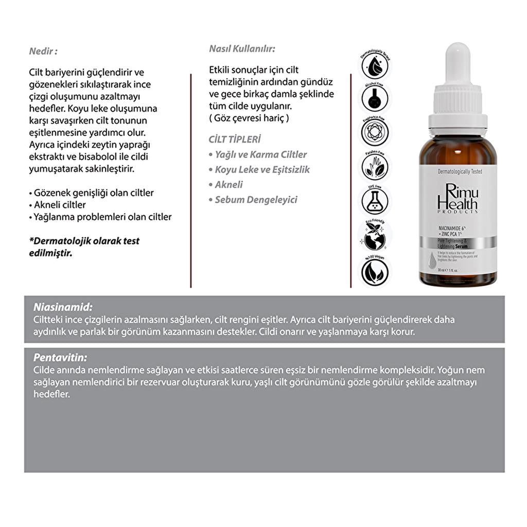 Rimu Health Niacinamide & Zinc Pore Tightening Serum 30 ml