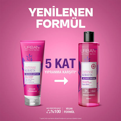 Urban Care Intense Keratin Shampoo: Repair Damaged Hair, Boost Shine & Strength | Vegan Formula for Dry Hair