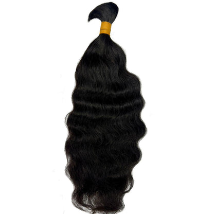 Raw Indian Curly Bulk 100% Human Braiding Hair
