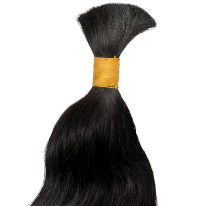 Raw Indian Wavy Bulk 100% Human Braiding Hair