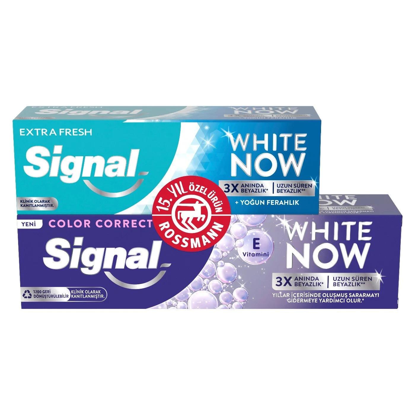 Signal White Now Color Correct & Extra Fresh Toothpaste Set