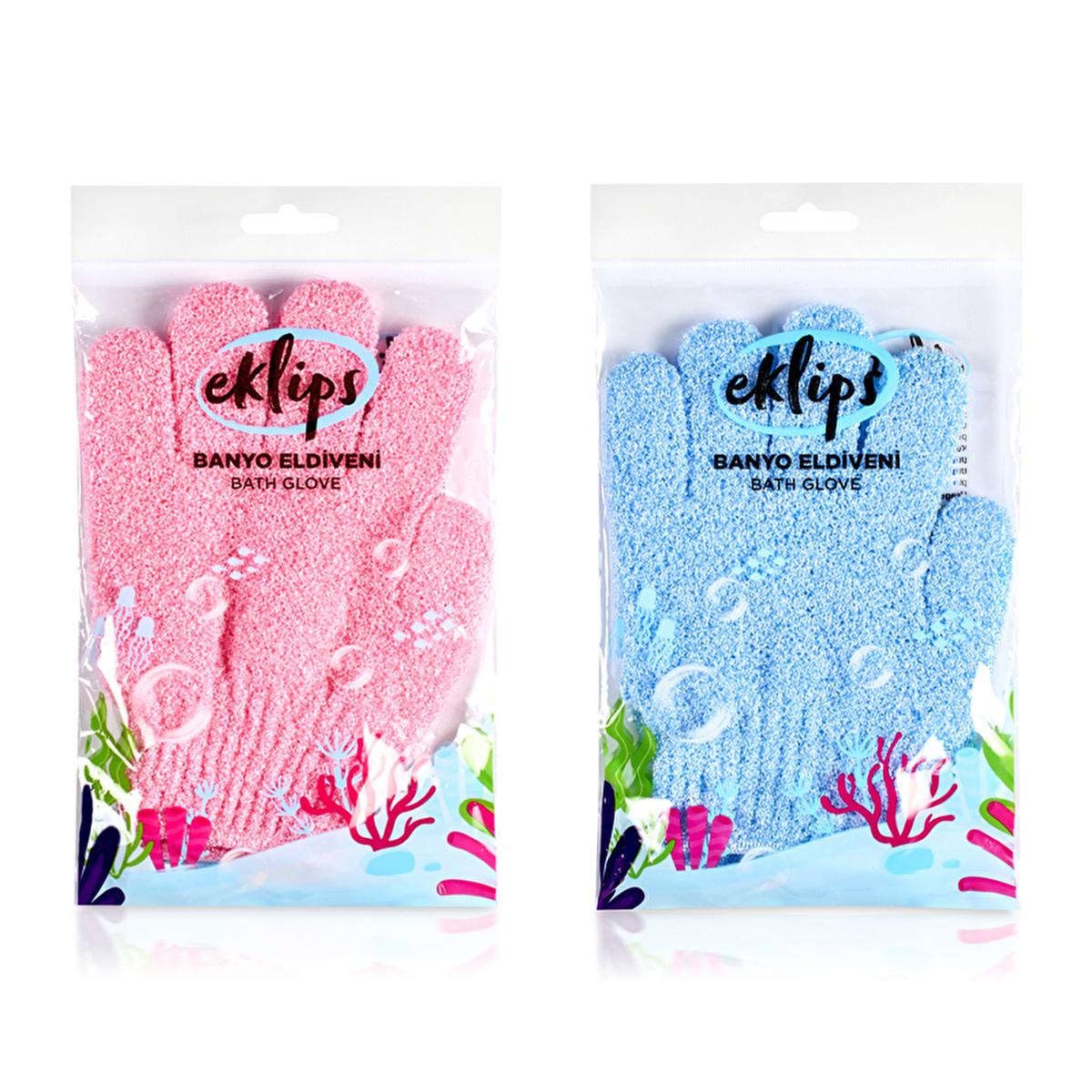 Eklips Natural Exfoliating Bath Glove with Gourd Fiber - Gentle Skincare, Cellulite Prevention, and Eco-Friendly