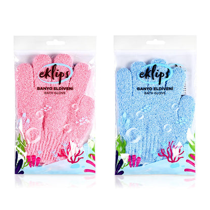 Eklips Natural Exfoliating Bath Glove with Gourd Fiber - Gentle Skincare, Cellulite Prevention, and Eco-Friendly