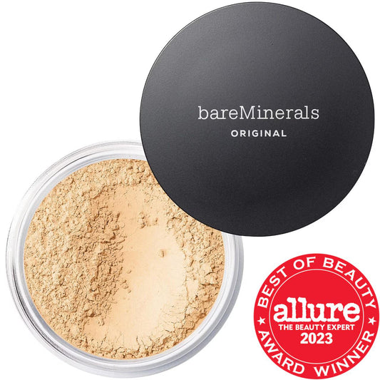 Bare Minerals Original Talc-Free Mineral Foundation SPF 15: Natural Coverage, Luminous Finish, Vegan & Cruelty-Free - The Best Mineral Makeup.