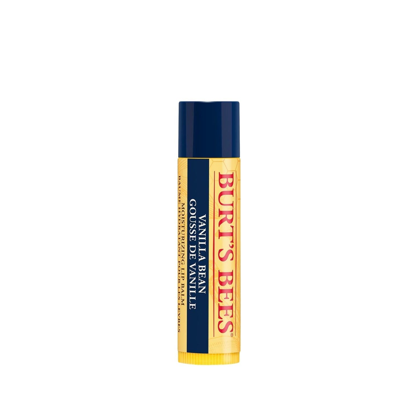 Burt's Bees Vanilla Flavored Lip Care Balm - Natural Moisturizer for Dry Lips, Portable 4.25g