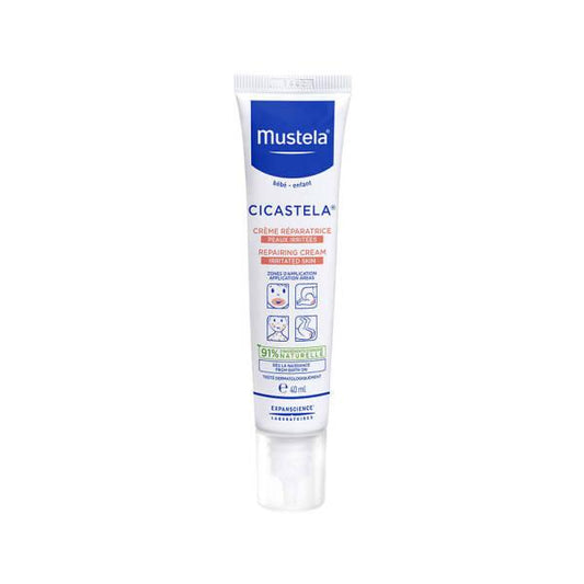 Mustela Cicastela Moisture Recovery Cream - Soothe & Hydrate Sensitive Baby Skin with Shea Butter & Hyaluronic Acid - 40ml