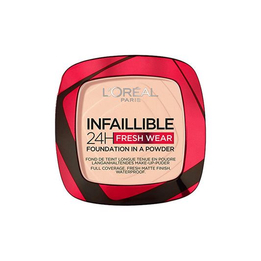 Loreal Paris Infaillible 24H Fresh Wear Powder Foundation - Long-Lasting Matte Finish, Rose Sand