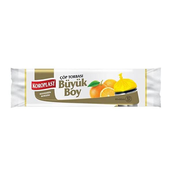 Koroplast Mandarin Scented Trash Bags - Large, Recyclable, 10 Count - Fresh Waste Disposal Solution