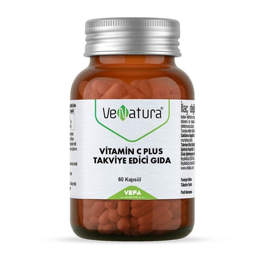 VeNatura Vitamin C Plus 500mg - Immune System Support & Energy Boost Supplement - 60 Capsules