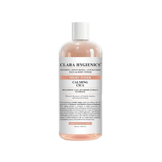 Clara Hygienics Vegan Calming Cica Face and Body Toner for Sensitive Skin - 13.53 fl oz, Hydrating, Spot Correction, Soothing Skincare