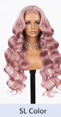 Red Glueless Straight 24' HD Lace Frontal Human Hair Wigs Body Wave