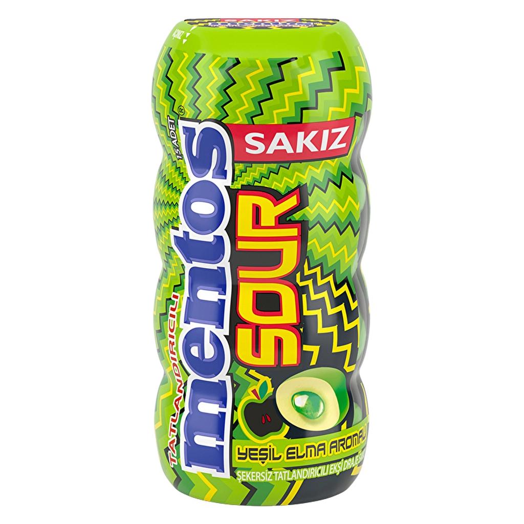 Mentos Sour Green Apple Chewing Gum for Instant Freshness 30g