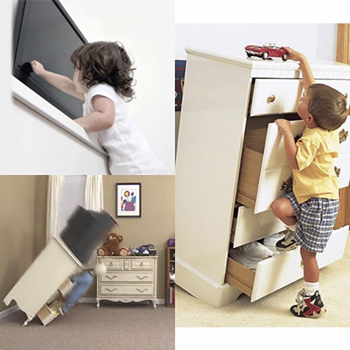 Miny Furniture Safety Anti-Tip Device - Earthquake Safety Device for TV and Furniture Securing
