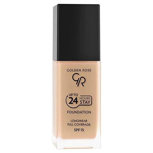 Golden Rose 24 HR STAY FOUNDATION - Long-Lasting, High Coverage Makeup with SPF 15