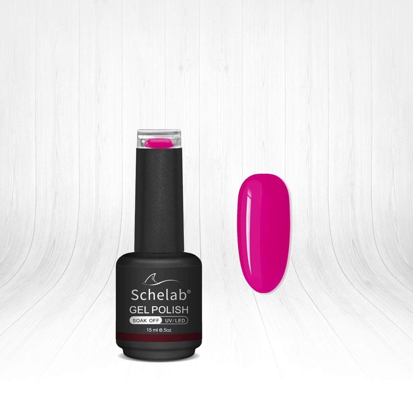 Schelab One Step Gel Nail Polish, Lychee Pink, 15ml - Long Lasting Finish - Simplifies Application